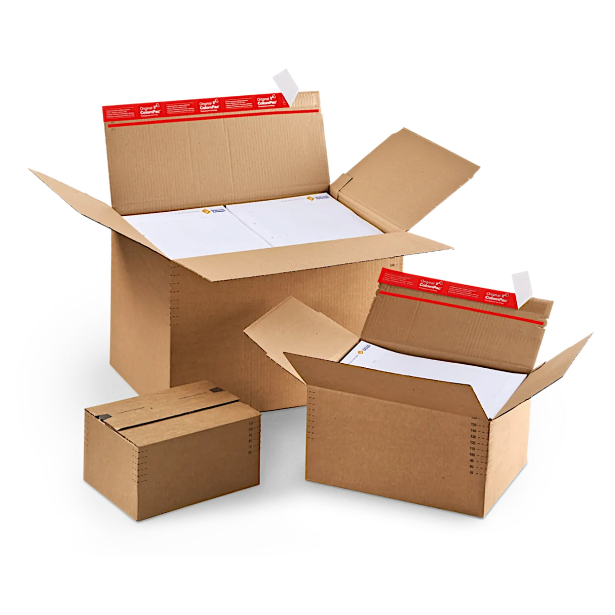 Pudełko kartonowe o zmiennej głębokości z samouszczelniającym zamknięciem do wysyłki