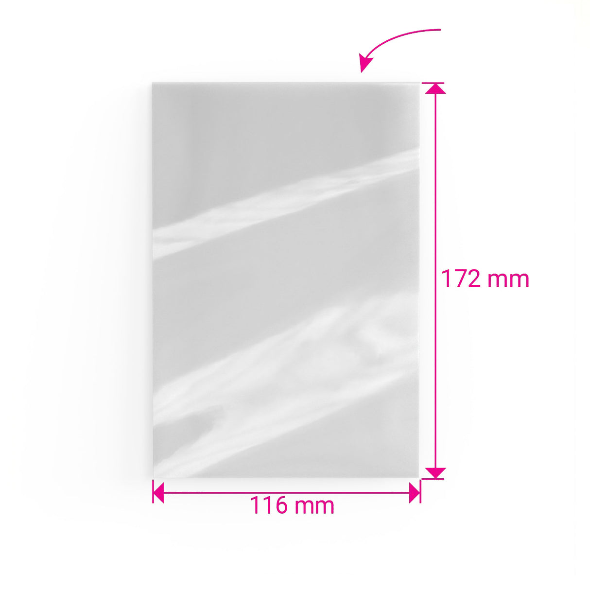 Niezamykalne torebki celofanowe