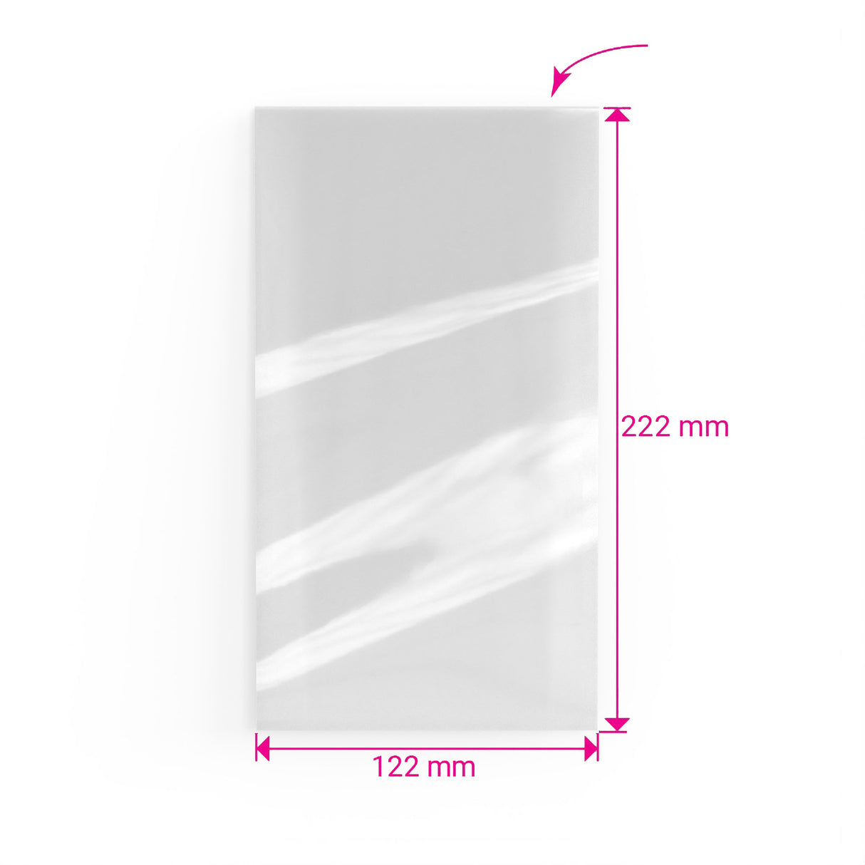 Niezamykalne torebki celofanowe