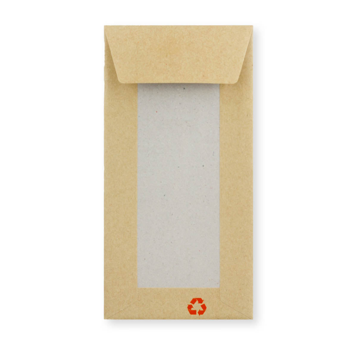 Koperta z Szarego Papieru z Kartonową Tylną Ścianką – z Nadrukiem 220x110 mm (DL)