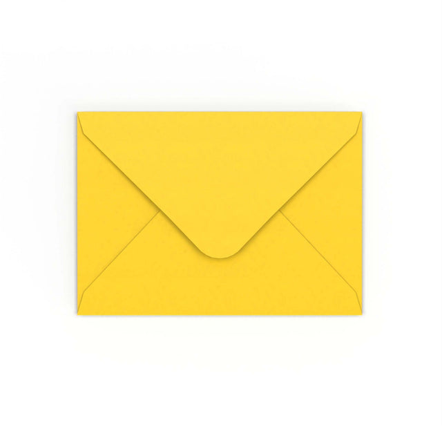 Mid Yellow Gummed V-Flap Envelope (125 x 175mm)
